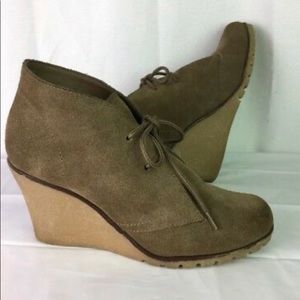 Kelsi Dagger Brown Suede Booties with Laces